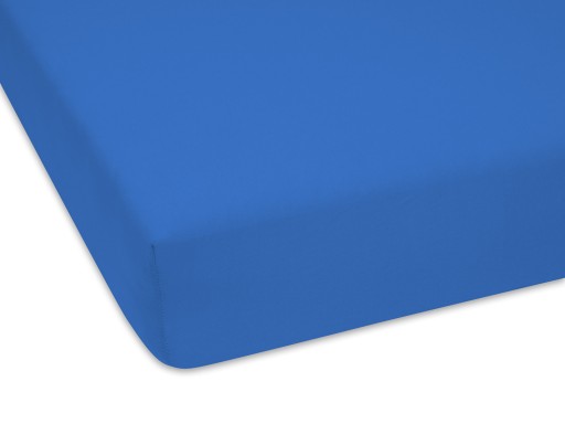 Solidne prześcieradło z gumką szafirowe 80x180