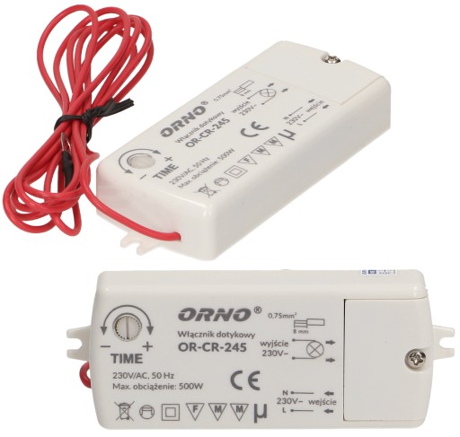 WŁĄCZNIK-WYŁĄCZNIK DOTYKOWY ORNO OR-CR-245 INDUKCJA DO LED
