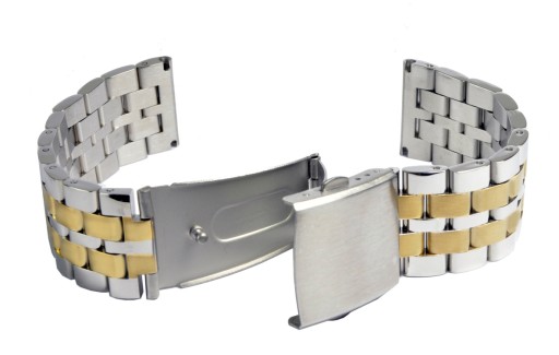 Bransoleta do zegarka BIKOLOR STAL 24mm PVD m7
