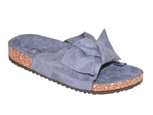 ZAMSZOWE KLAPKI KOKARDA P587-3 Grey r.38