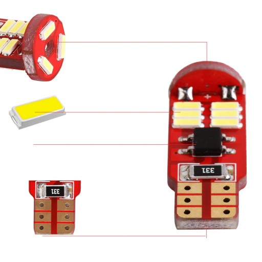 СВЕТОДИОДНЫЕ ЛАМПОЧКИ 15 SMD 4014 W5W T10 СТАБИЛИЗАТОР CANBUS
