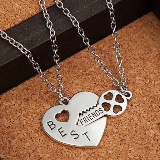 ОЖЕРЕЛЬЕ ДРУЖБА сердце ЛУЧШИЕ ДРУЗЬЯ BFF X2