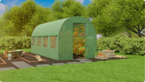 PLONOS TUNEL FOLIOWY OGRODOWY SZKLARNIA 2,5x4m FOLIA 10m2 PROFIL 25 x 0,7mm