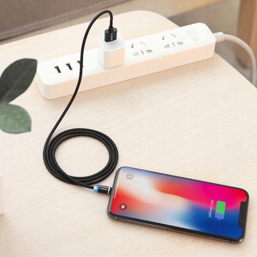 Baseus Fabric rozwijany kabel 3w1 35-120cm USB micro/Lightning/USB-C 3,5A