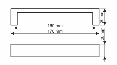 Ручка мебельная GAMET черная матовая UA59-160-L31