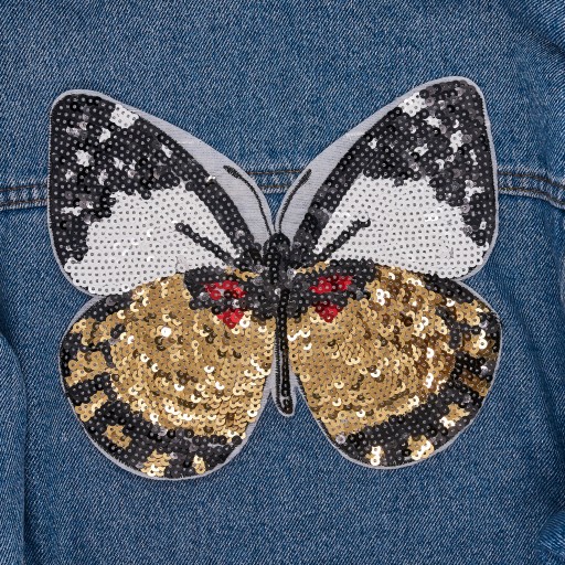Нашивка для пришивания, аппликация пайеток BUTTERFLY.