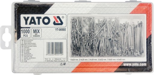 YATO YT-06885 НАБОР ПРЯМЫХ ШТИФТОВ 1000 ШТ.