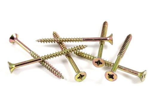 Wkręty hartowane do drewna 4,5x45 mm 1kg OCYNK złote żółte