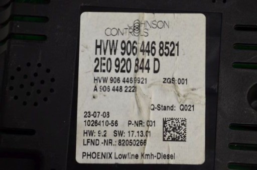 ЧАСЫ СЧЕТЧИКА VW CRAFTER 2E0920844D
