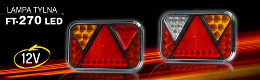 Задний фонарь SET LED лампы FT-270 12V Прицеп Эвакуатор 6 функций L+R