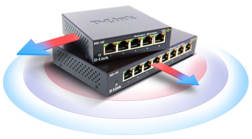 Коммутатор 8 портов D-Link DGS-108 Гигабитный металл
