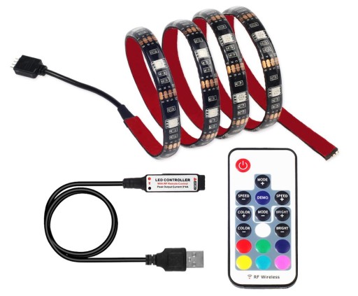 5 М RGB 5050 СВЕТОДИОДНАЯ ЛЕНТА ДЛЯ ТЕЛЕВИЗОРА ПОДСВЕТКА USB ПУЛЬТ ДУ USB