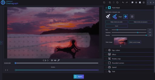 Редактирование фото и видео Cinemagraph Ashampoo