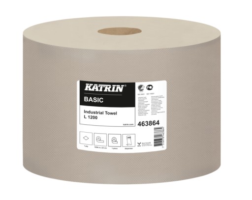 Салфетка для чистки бумаги 463864 Katrin Basic, рулон 1200 Мб XXXL