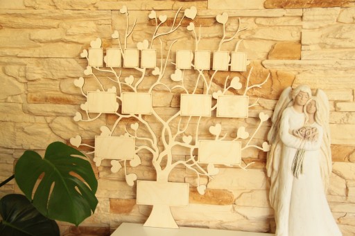 Drzewo genealogiczne Ramka dekoracja Ozdoba