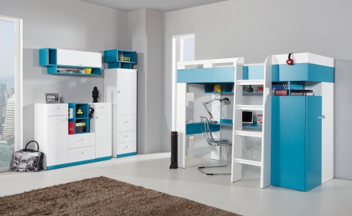 MOBI 11 DESK мебель белый бирюзовый MDD24