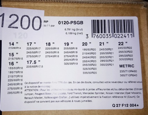 Цепи Polaire Steel Grip 17 MERC GLE 275/45R21 285/45R21 315/40R21