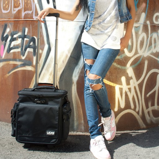 UDG Ultimate SlingBag Trolley DeLuxe MK2 Black Orange Сумка для виниловых пластинок