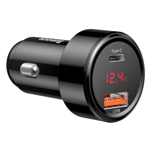 МОЩНОЕ АВТОМОБИЛЬНОЕ ЗАРЯДНОЕ УСТРОЙСТВО BASEUS ДЛЯ ТЕЛЕФОНА PD QC 4.0 USB USB-C 45 Вт