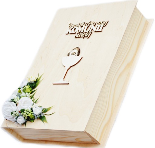 Prezent na I Komunię Św. SZKATUŁKA na pieniądze