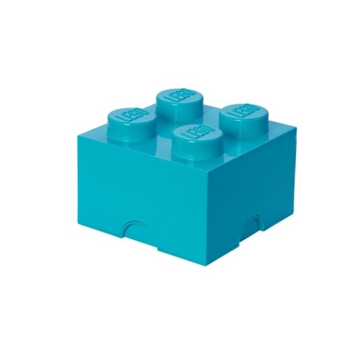 КОНТЕЙНЕР LEGO 25 СМ КИРПИЧ 4 КОРОБКИ ЛАзурный