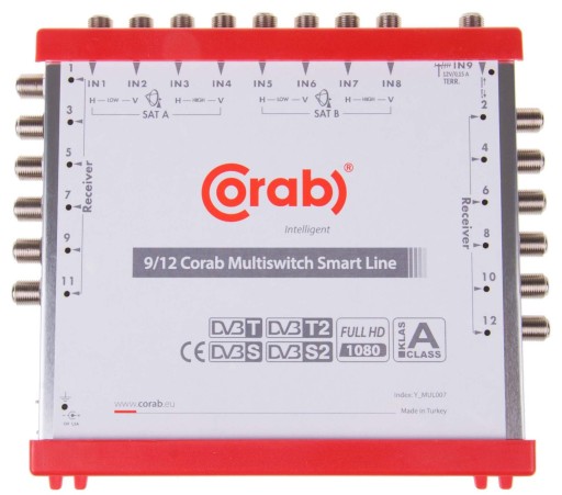 MultiSwitch 9/12 выходов Corab Astra Hotbird DVB-T