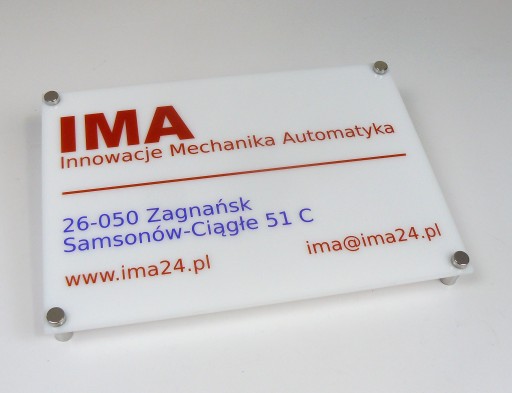 Фирменная табличка, вывеска, оргстекло, молочный, УФ печать, А4