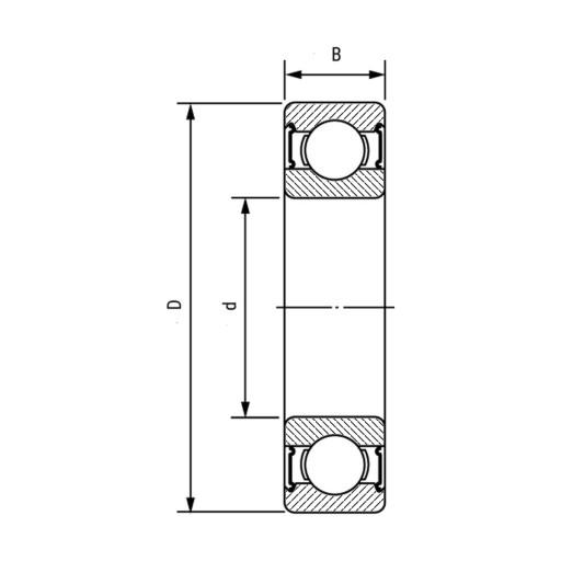 FAG 6305 RS подшипник FAG 25 x 62 мм