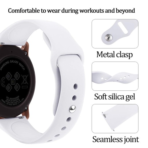 BIAŁY pasek do SAMSUNG GALAXY WATCH ACTIVE SM-R500