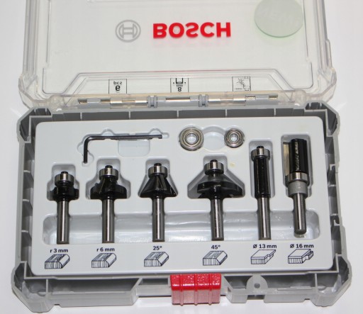 Набор резцов по дереву BOSCH 6 шт., ручка 6 мм.