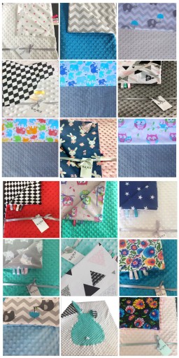 Комплект одеяла и подушек с плюшевым мишкой Minky для коляски
