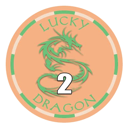 Жетон Lucky Dragon Poker, керамика номиналом 2