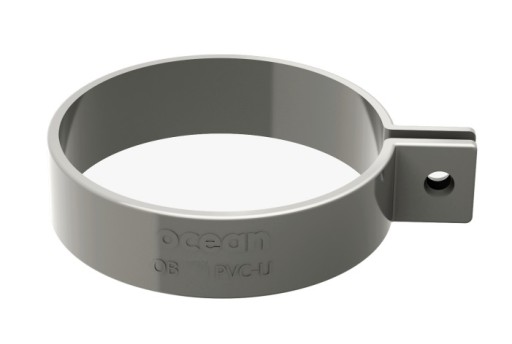 Хомут ПВХ для трубы 63мм Ocean ASH GREY