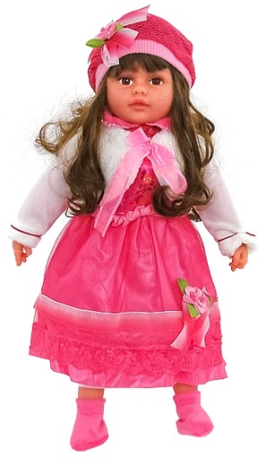 DUŻA lalka BABY bobas BORN mówi śpiewa RÓŻOWA sukienka 60cm 154