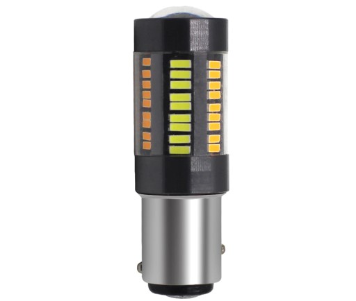 LED 66 SMD 4014 P21/5W BAY15D БЕЛЫЙ + ОРАНЖЕВЫЙ