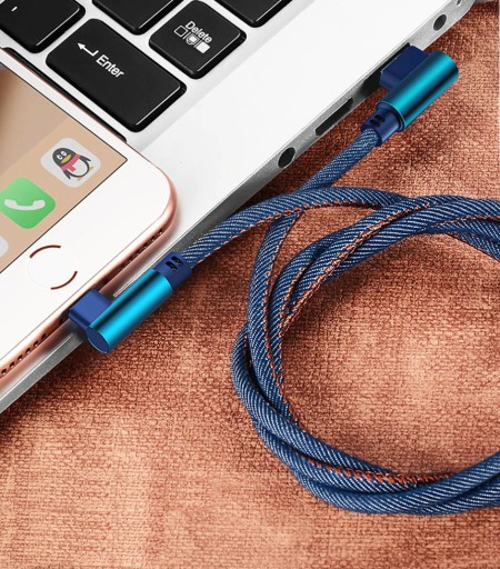 КАБЕЛЬ MICRO USB ДЛЯ БЫСТРОЙ ЗАРЯДКИ, 2 м, УГОЛ 90°