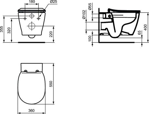 Ideal Standard Connect RIMLESS с платой E803501