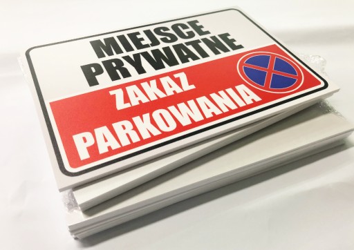 ДОСКА ДЛЯ ПАРКОВКИ ЗАПРЕЩЕНА 40x27 ПВХ ЗНАК 3 мм УФ-печать WR46