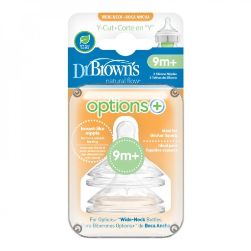 Соска для бутылочек с хлопьями Dr Brown's Options для детей 9 месяцев+