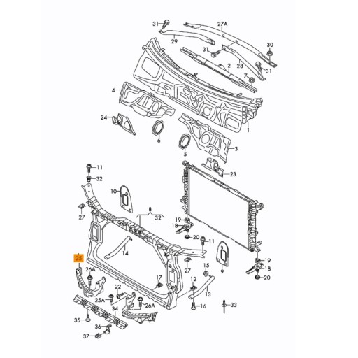НАПРАВЛЯЮЩАЯ ЛАМПЫ ПРАВОЙ ФАРЫ AUDI A4 B8 2012-