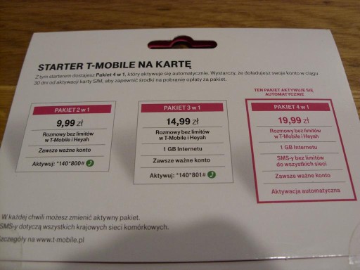Стартер от сети T-Mobile, номер 668252766 4G LTE