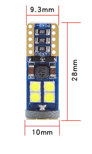 LED 12 SMD 3030 W5W T10 CANBUS ОРАНЖЕВЫЙ