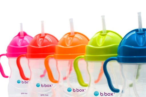 Бутылка для воды B.BOX с утяжеленной трубочкой-непроливайкой GRAPE.