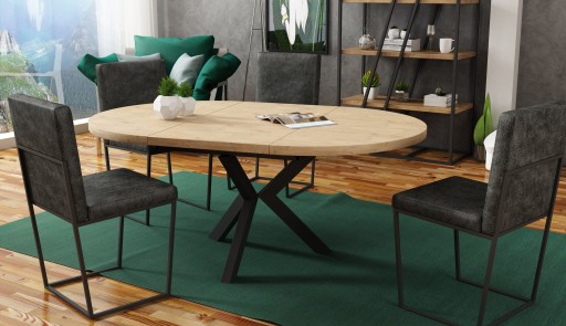 LOFT 100 стол круглый раздвижной PM17 INDUSTRIAL