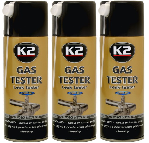 K2 W110 ТЕСТЕР Спрей, 400 мл, тестер утечки сжиженного нефтяного газа