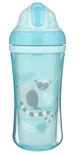 CANPOL bidon z rurką silikonową lemur 260 ml