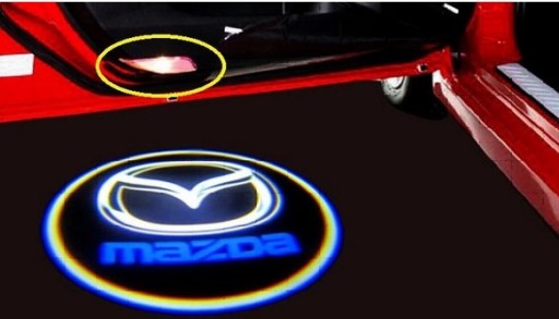 ЛОГОТИП СВЕТОДИОДНЫЕ ЛАМПЫ ПОДСВЕТКА ДВЕРЕЙ x2 ПРОЕКТОРЫ 2003 2013 MAZDA 6