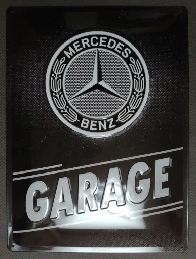 Tablica szyld MERCEDES-BENZ GARAGE blacha 30x40