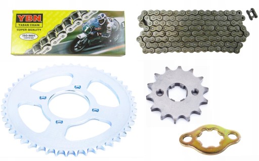 ВЕДУЩАЯ ЗВЕЗДОЧКА ПЕРЕДНЯЯ ЗАДНЯЯ ЦЕПЬ ROMET K125 17/38