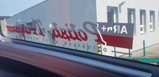 Польская наклейка Trucker, двухцветная ФЛАГ, TIR